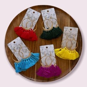 BUNDLE✨ Bohemian Hoop Tassel Earrings